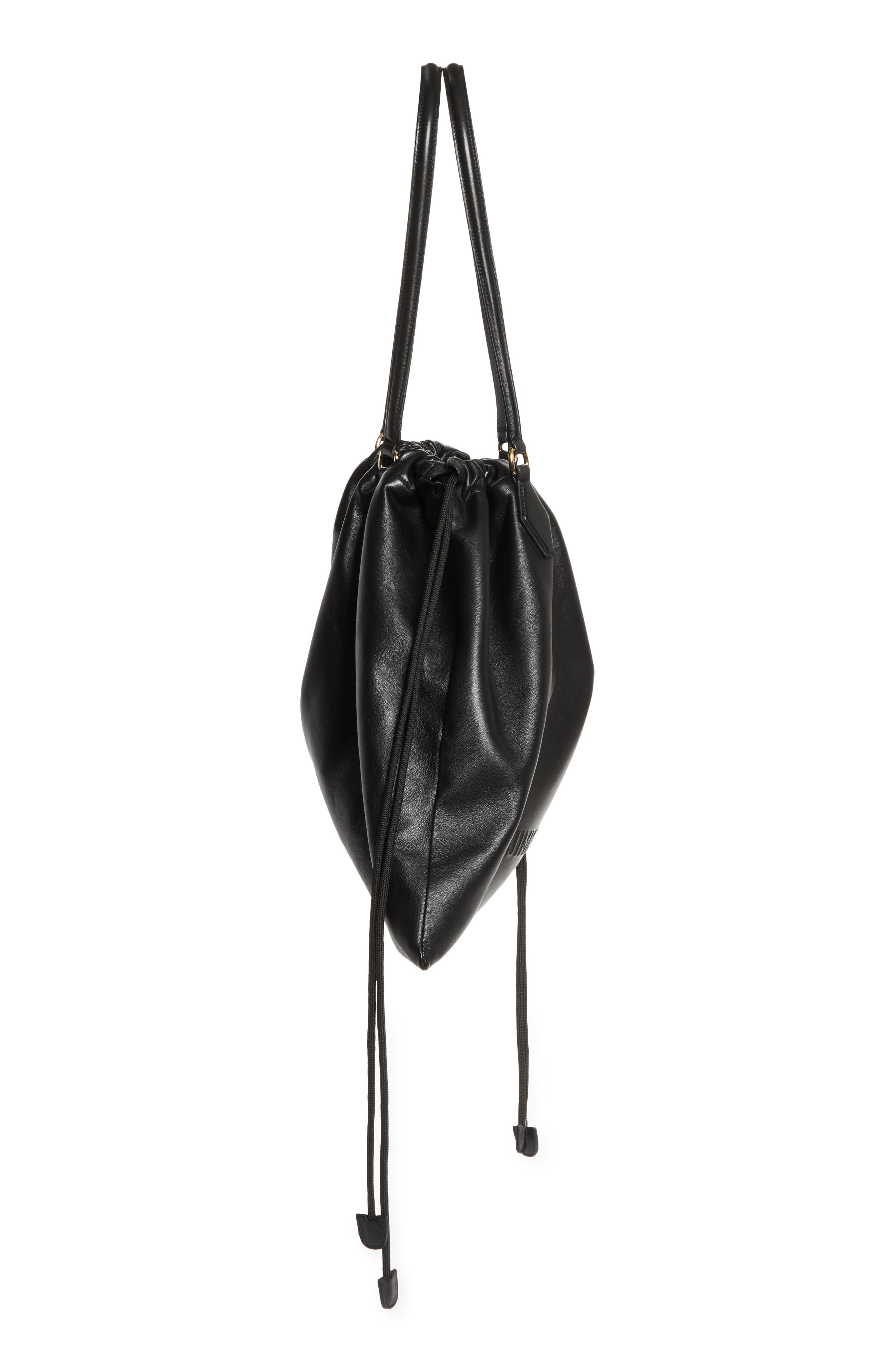 Jimmy Choo Large Drawstring Leather Tote, Alternate, color, 