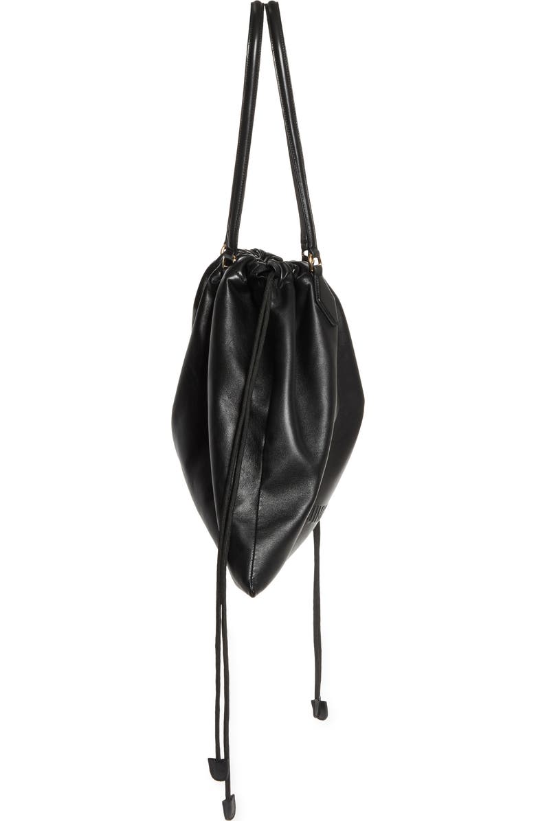 Jimmy Choo Large Drawstring Leather Tote, Alternate, color,