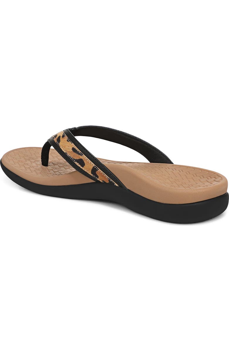 Vionic Tide 2.0 Flip Flop, Alternate, color, Black Leopard Suede