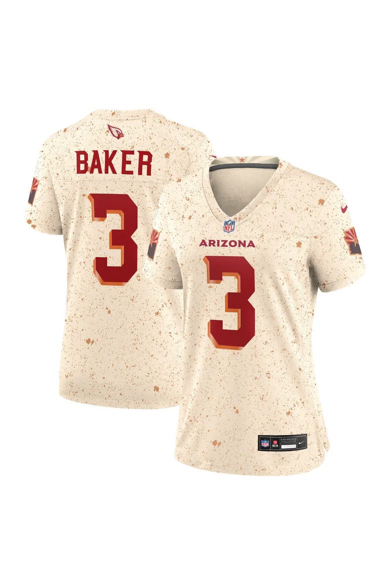 Women's Nike Budda Baker Natural Arizona Cardinals 2025 Rivalries Collection Game Jersey, Main, color, Natural