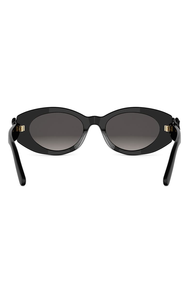 DIOR 'Dior Clover B1I Oval Sunglasses, Alternate, color, Shiny Black / Gradient Smoke