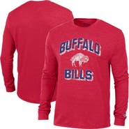 Champion Men's Champion Red Buffalo Bills Ultimate Tri-Blend Long Sleeve T-Shirt
