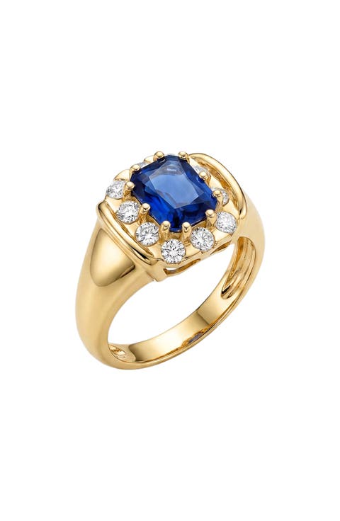 Colored Stone Pinky Ring