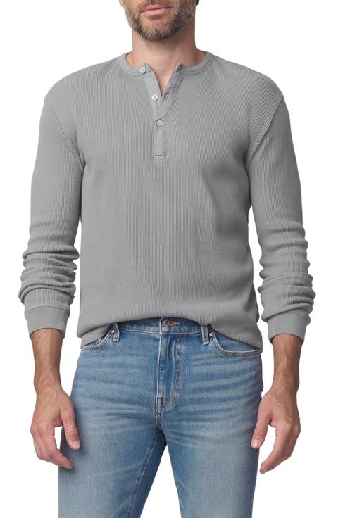 Long Sleeve Waffle Henley T-Shirt