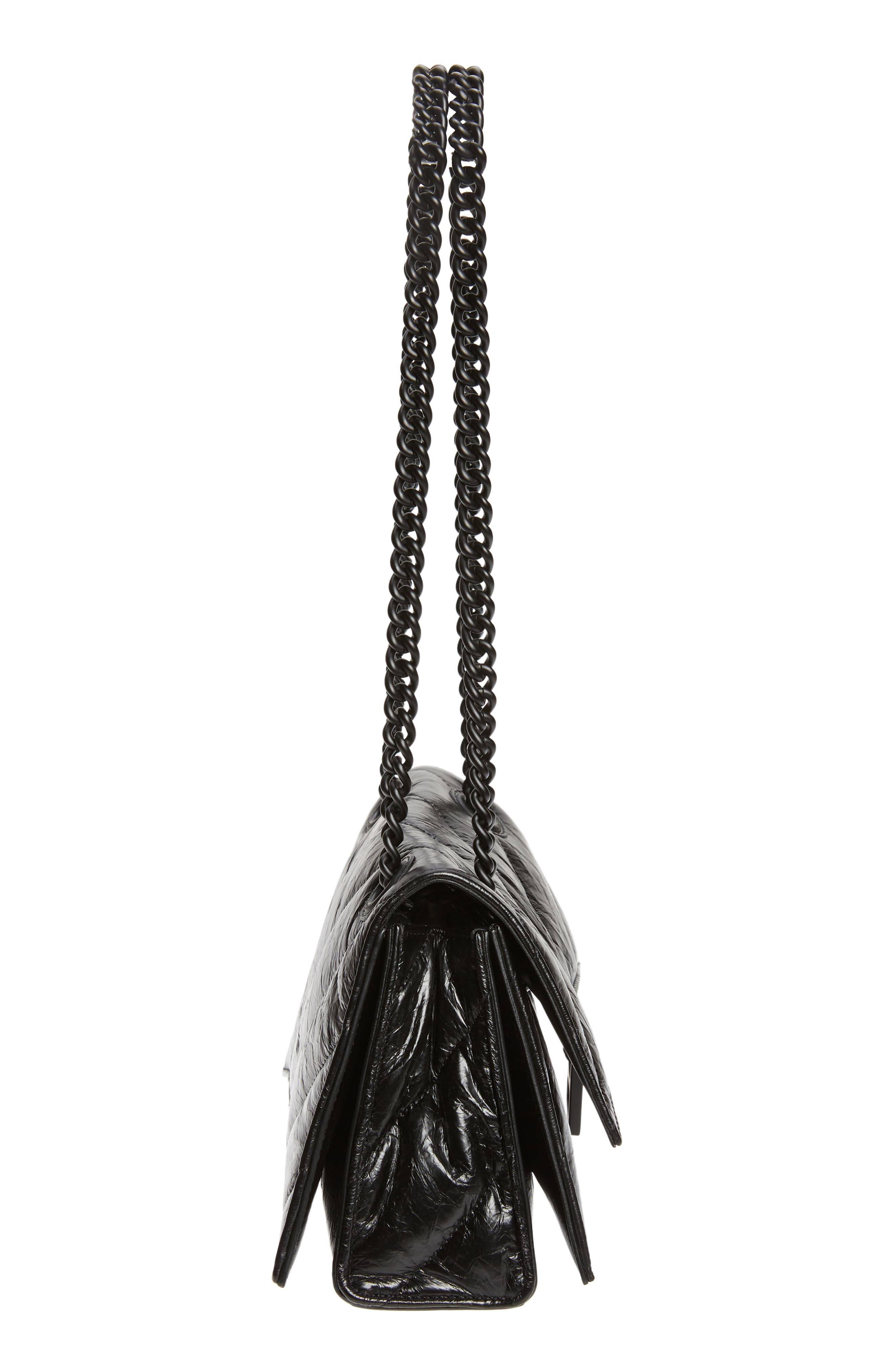 Balenciaga Small Crush Quilted Leather Shoulder Bag, Alternate, color, 