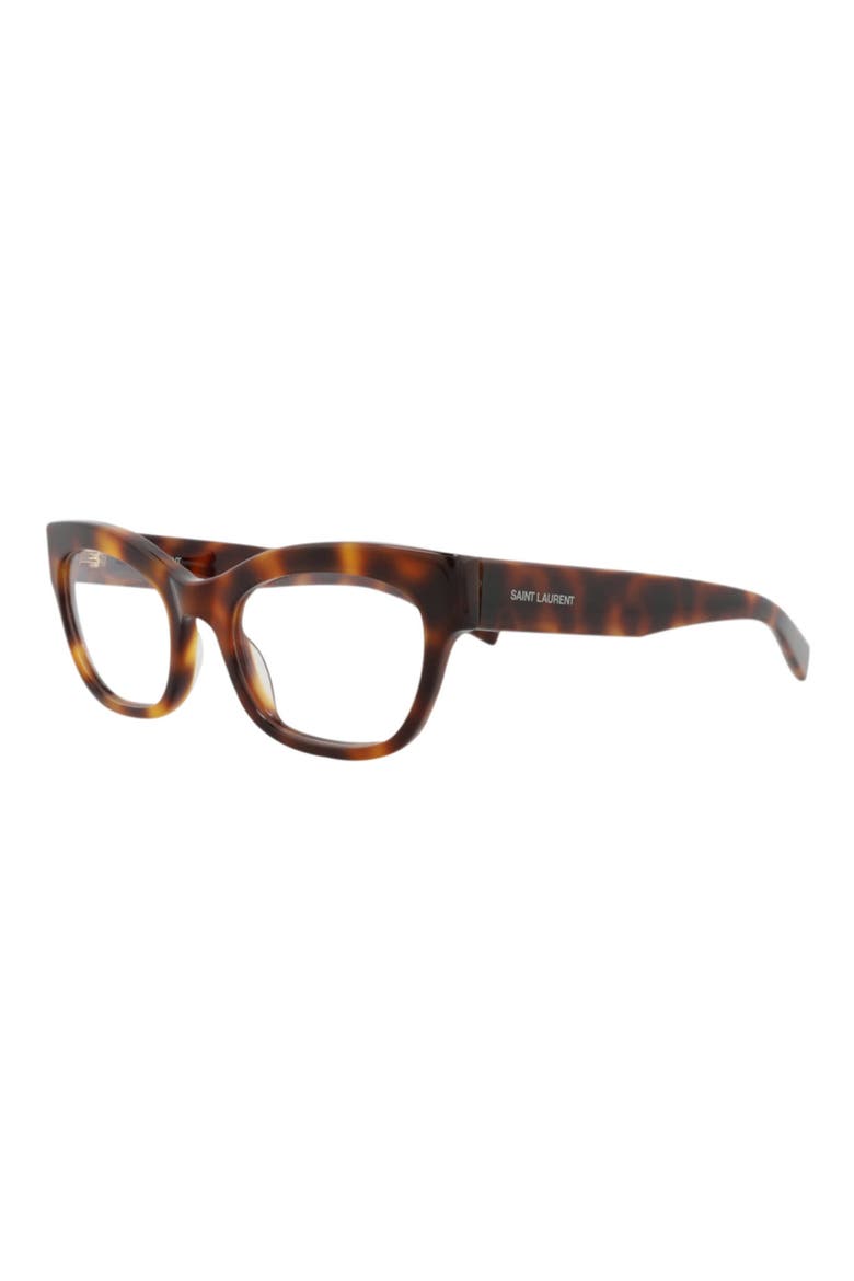 52mm Cat Eye Optical Frames, Alternate, color, HAVANA HAVANA TRANSPARENT