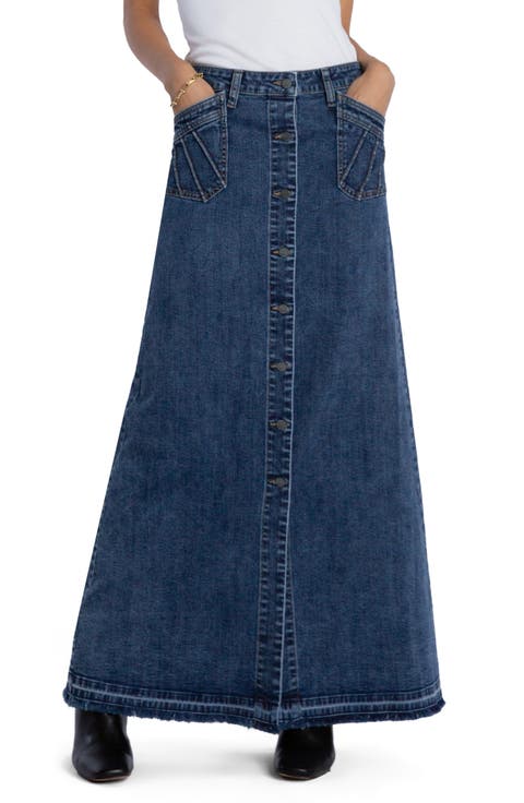 Royal Denim Maxi Skirt