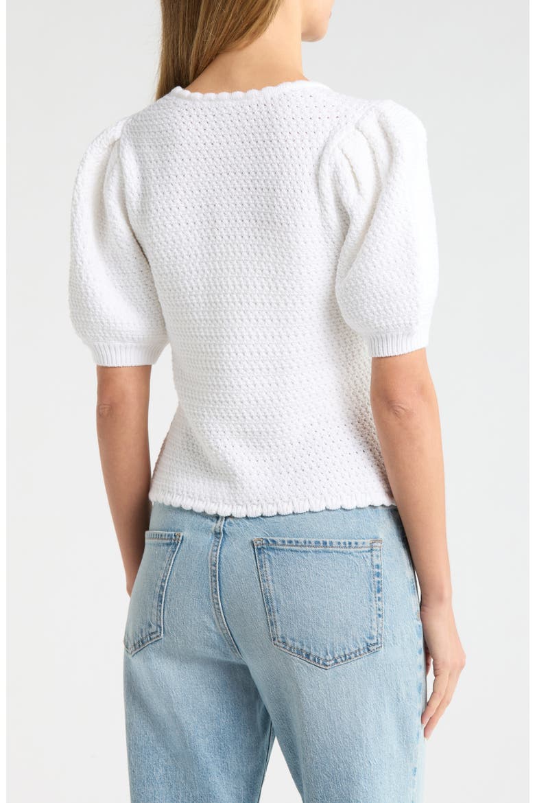 Tie Front Sweater, Alternate, color, WHITE