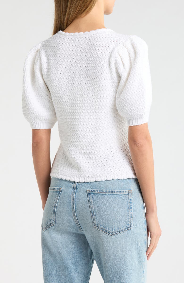 Splendid Tie Front Sweater, Alternate, color, White