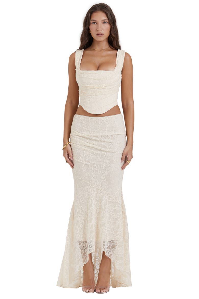 Therese Floral Lace Maxi Skirt, Alternate, color, VINTAGE CREAM