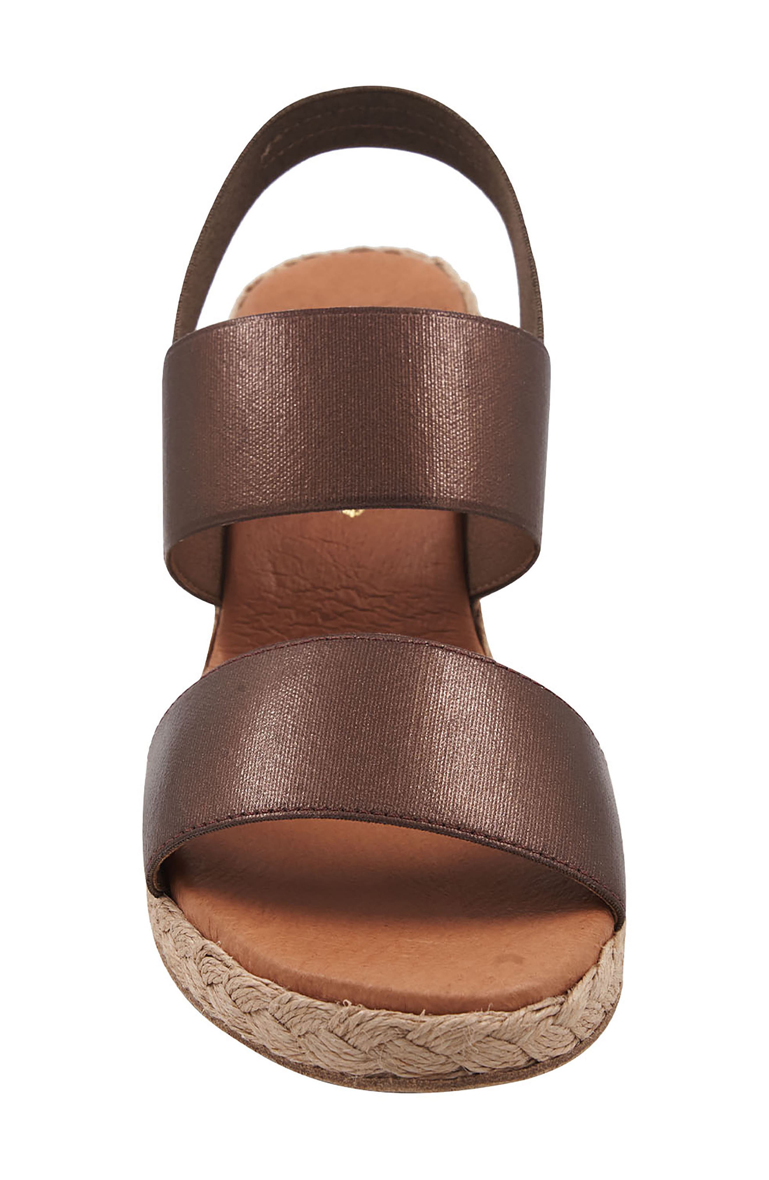 André Assous Allison Espadrille Wedge Sandal, Alternate, color, Bronze