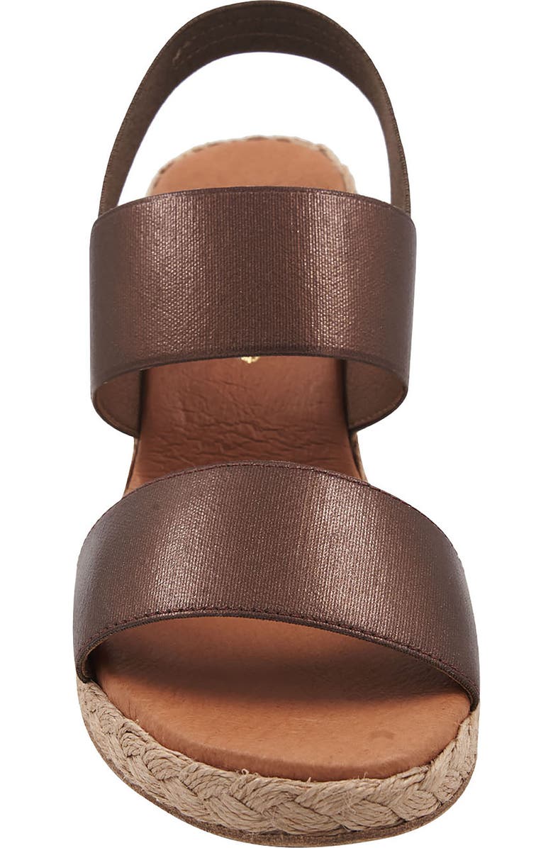 André Assous Allison Espadrille Wedge Sandal, Alternate, color, Bronze