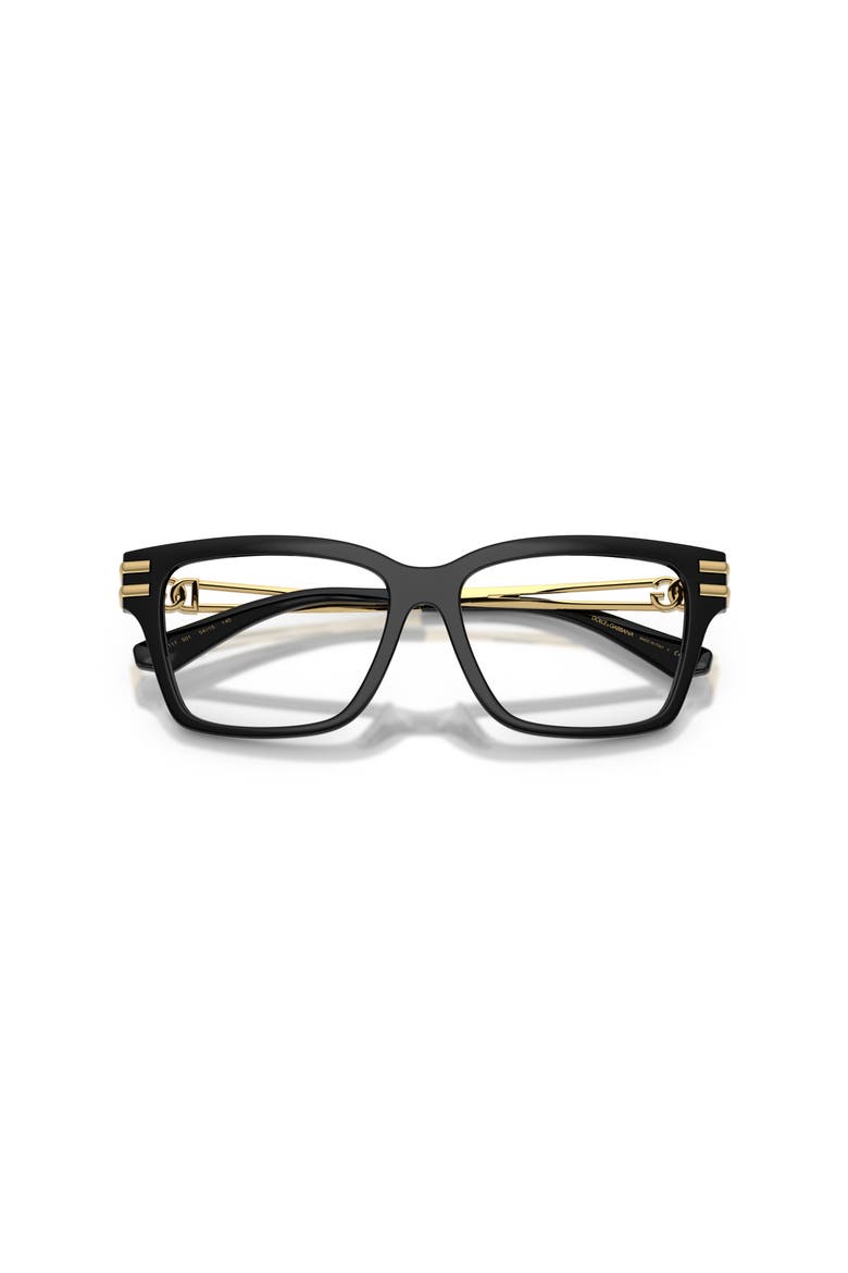 54mm Rectangle optical glasses, Alternate, color, Black