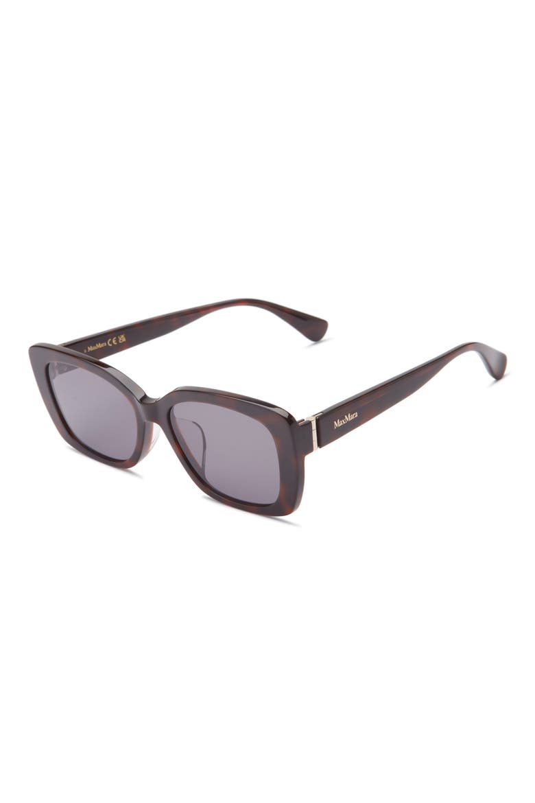 55mm Round Sunglasses, Alternate, color, DARK HAVANA / SMOKE