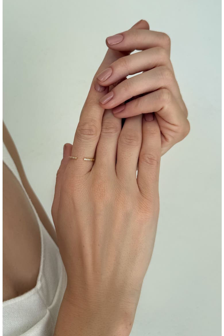 Cubic Zirconia Split Band Ring, Alternate, color, GOLD
