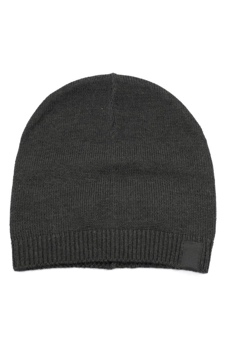 Portolano Merino Wool Beanie, Main, color, Heather Charcoal