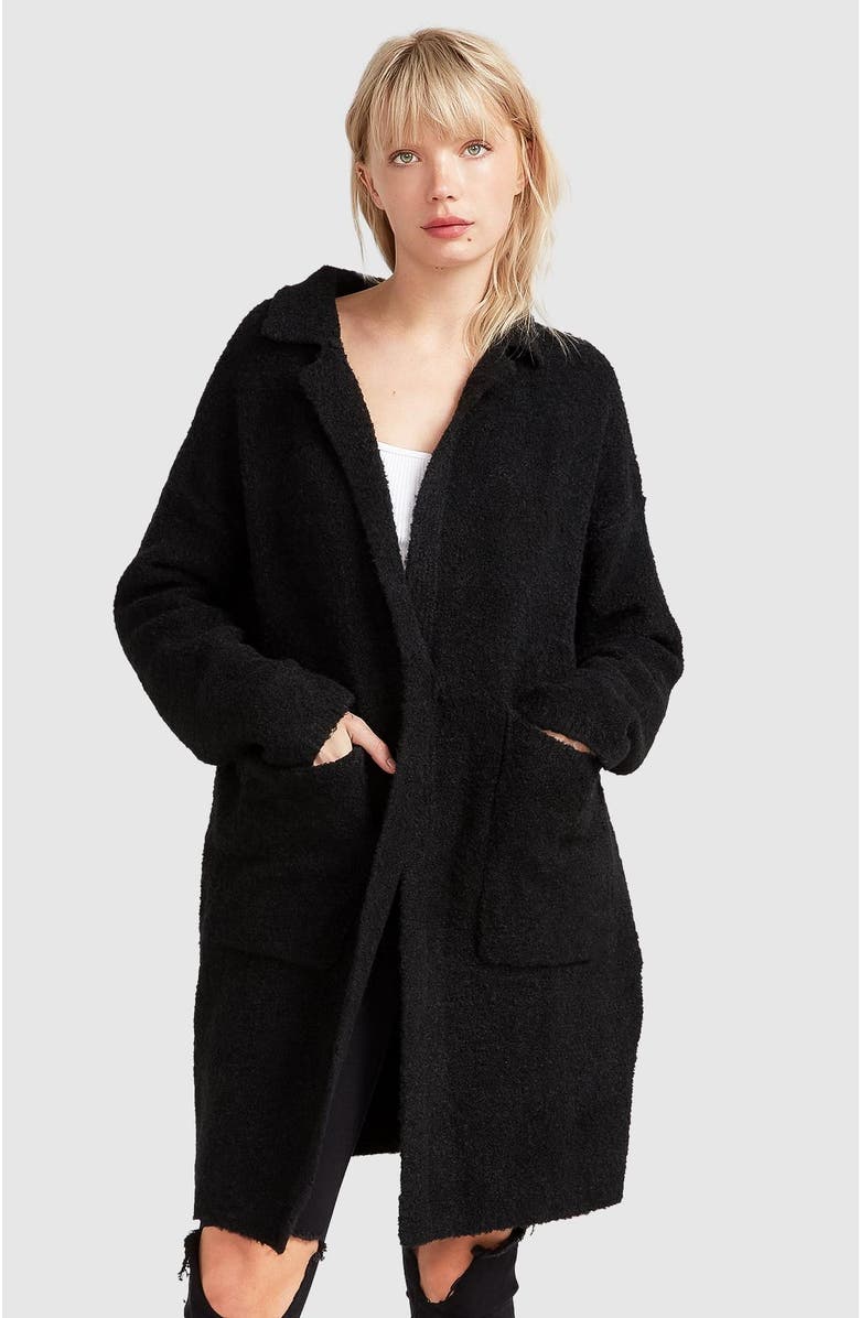 Belle & Bloom Days Go By Sustainable Blazer Cardigan, Alternate, color, Black