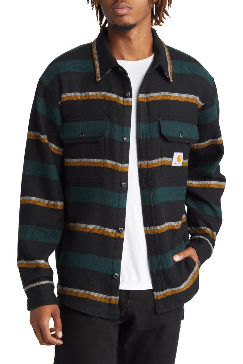 Bowman Stripe Button-Up Shirt, Main, color, BOWMAN STRIPE JUNIP