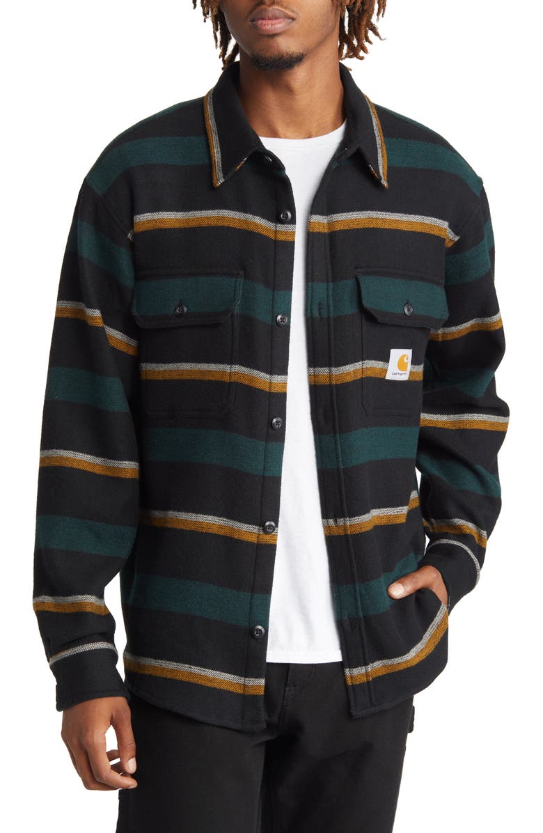 Carhartt Work In Progress Bowman Stripe Button-Up Shirt, Main, color, 