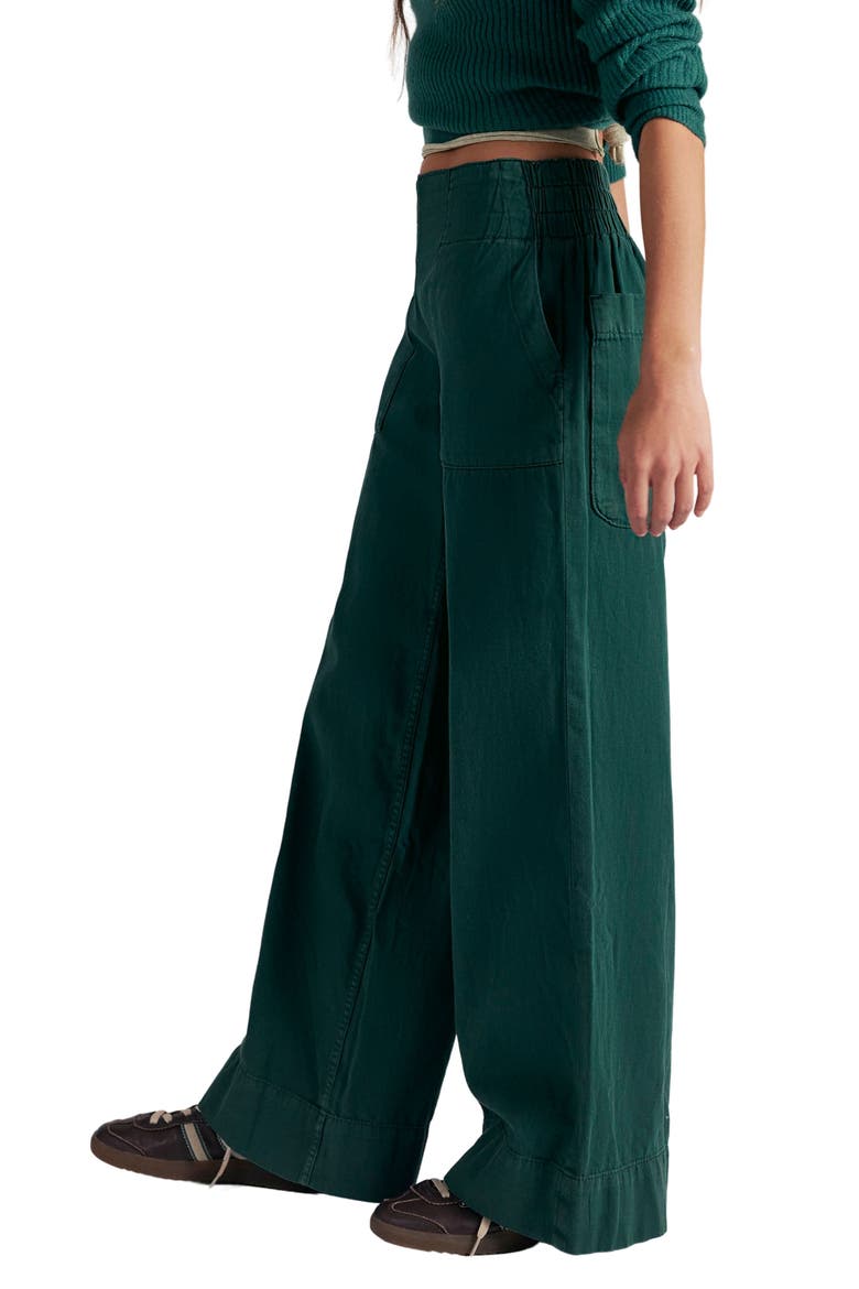 Breezy Wide Leg Jeans, Alternate, color, PINENEEDLE