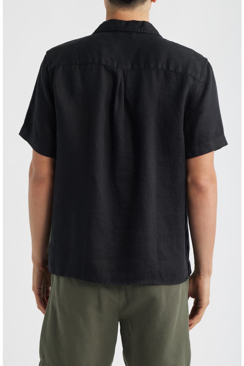 Organic Linen Camp Shirt, Alternate, color, NIGHT