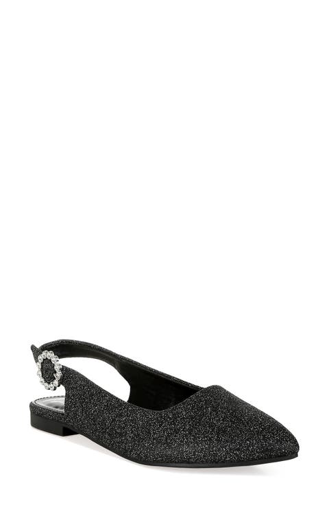 Giora Jewel Buckle Slingback Flat (Women)