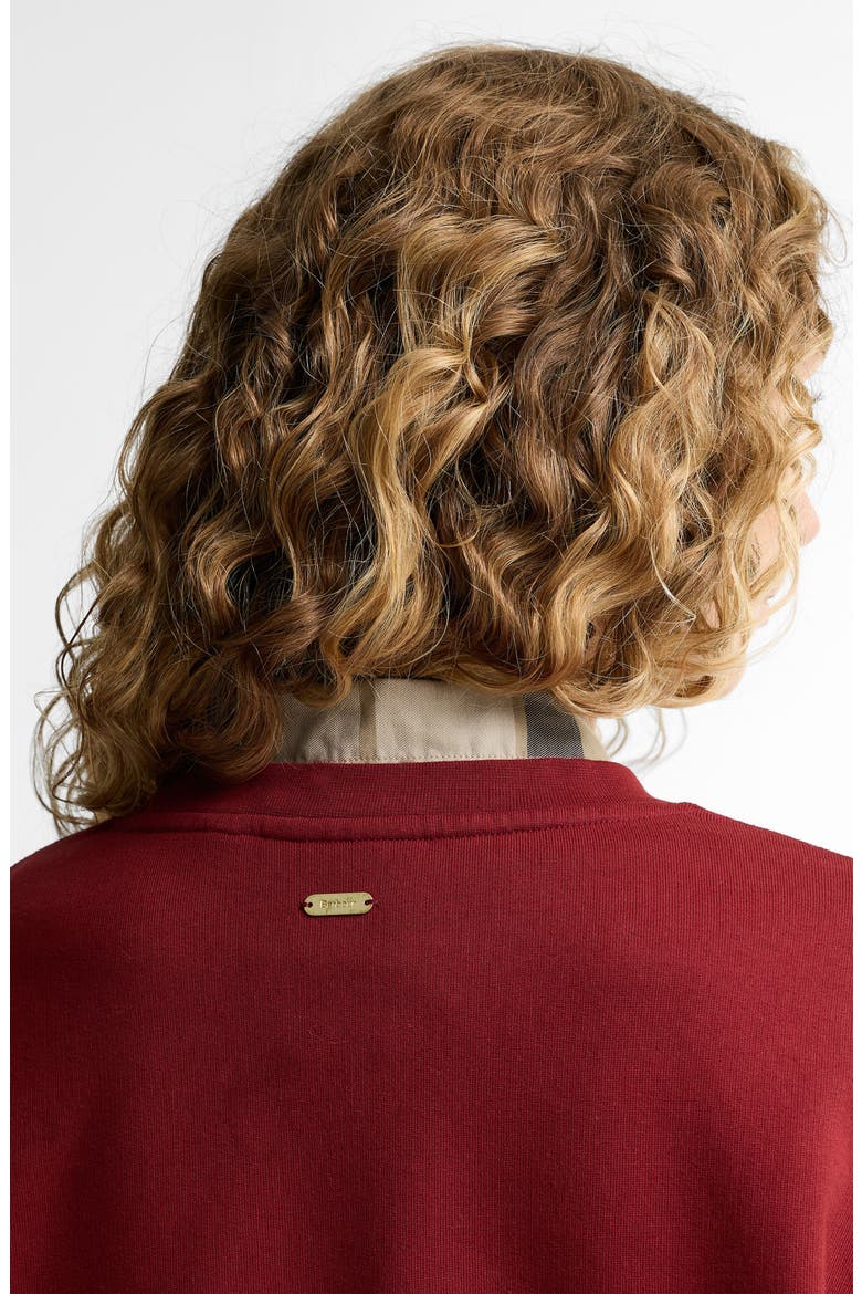 Hartland Graphic Sweatshirt, Alternate, color, CRANBERRY RED