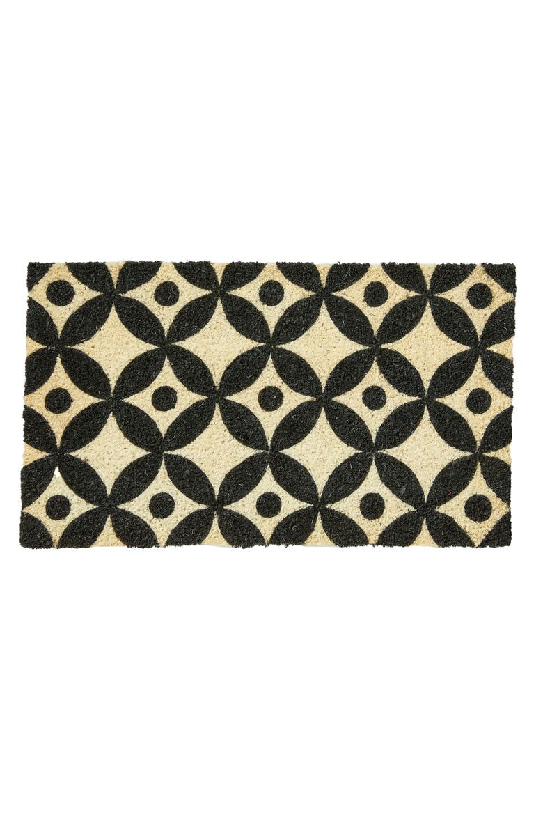 Circles Coir Mat Multi Coir Summer, Main, color, Black
