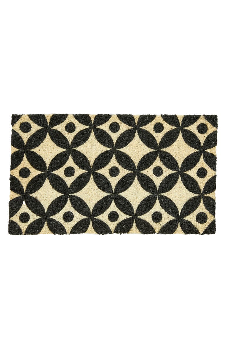 tag Circles Coir Mat Multi Coir Summer, Main, color, Black