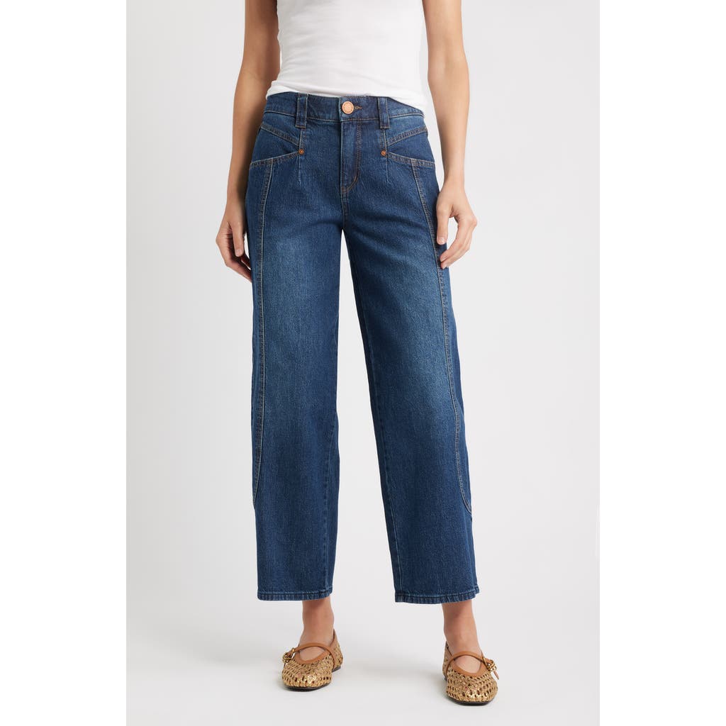 Wit & Wisdom High Waist Barely Barrel Jeans In Blue