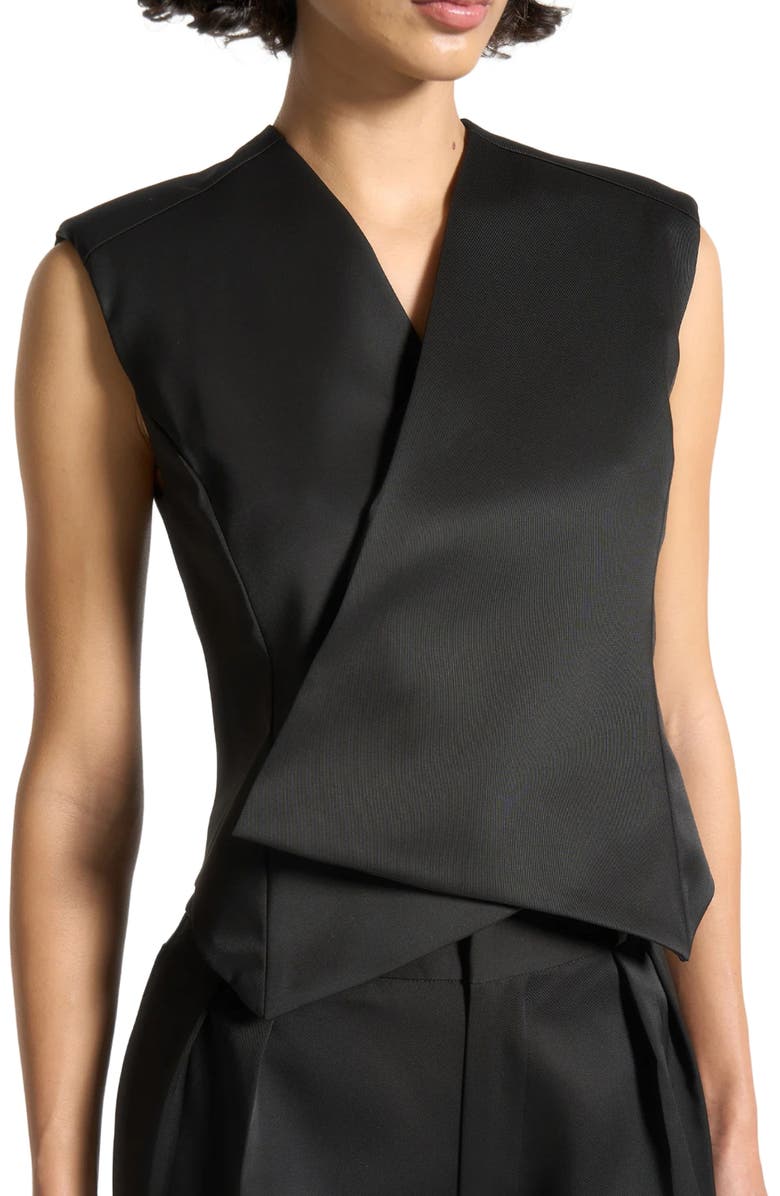 Manière De Voir Laurence Sateen Wrap Waistcoat, Alternate, color,