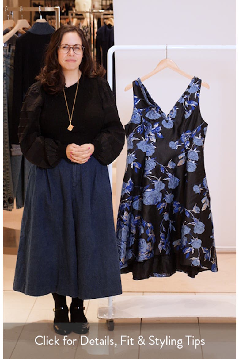 Floral Jacquard Fit & Flare Dress video