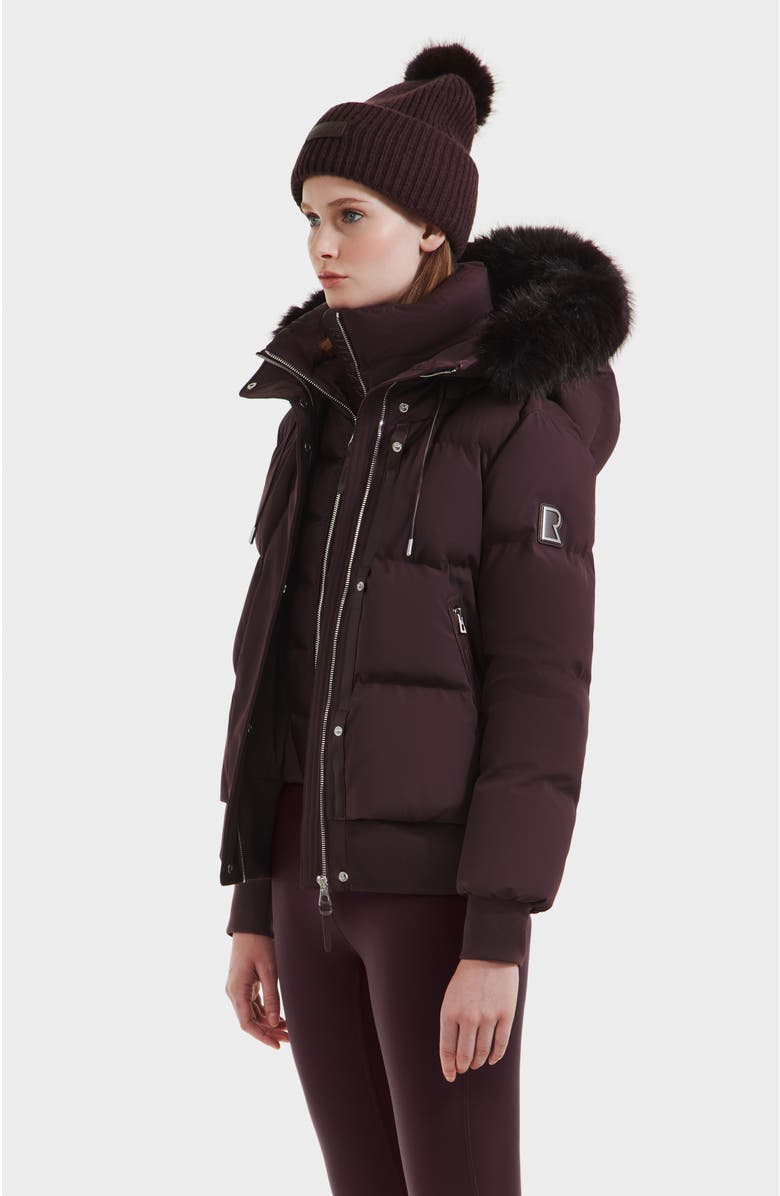 Rudsak Cieyna Down Bomber, Alternate, color, Bordeaux