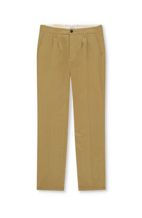 Sartorial Trousers with Orange Thread Stitching