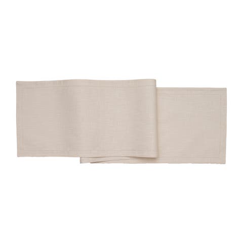 Hemstitch Solid Natural 100% Cotton Cloth Table Runner 14" x 72"