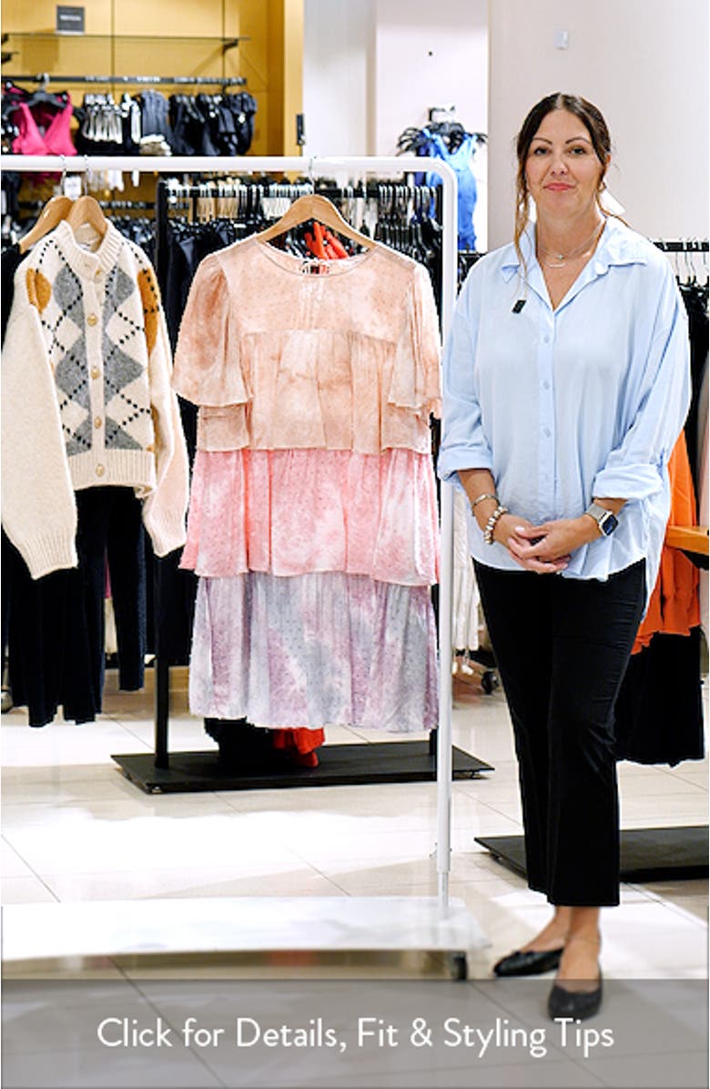 Tie Dye Swiss Dot Tiered Dress, sales video thumbnail