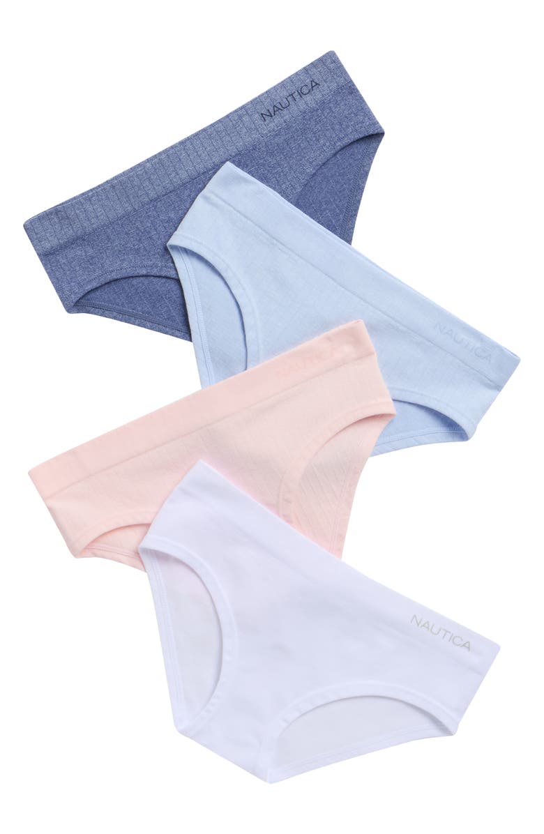 Nautica Kids' 4-Pack Hipster Briefs, Main, color, Chill Bl/ Petal Kisses/ Quiet
