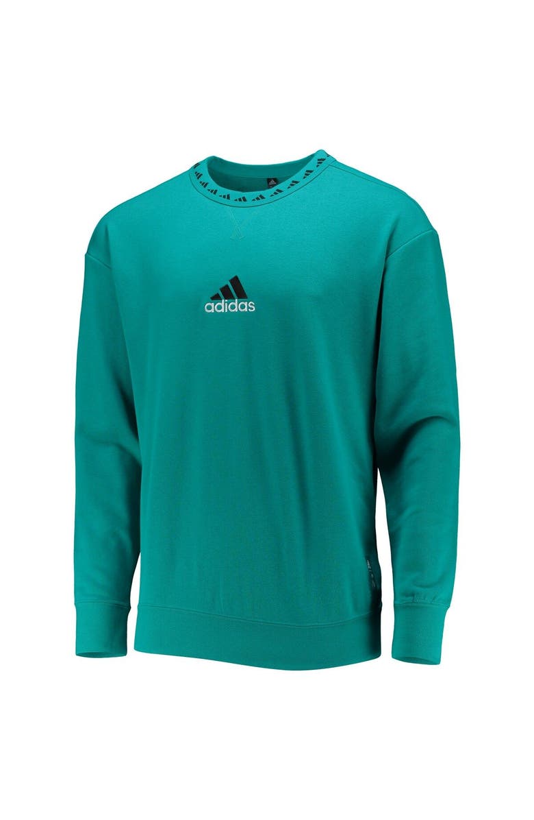 adidas Men's adidas Teal Real Madrid Icon Pullover Sweatshirt, Alternate, color,