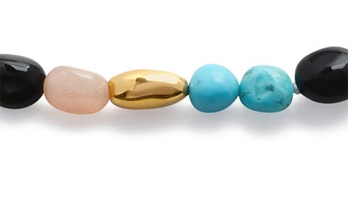 Monica Vinader Beaded Stone Necklace In Multi