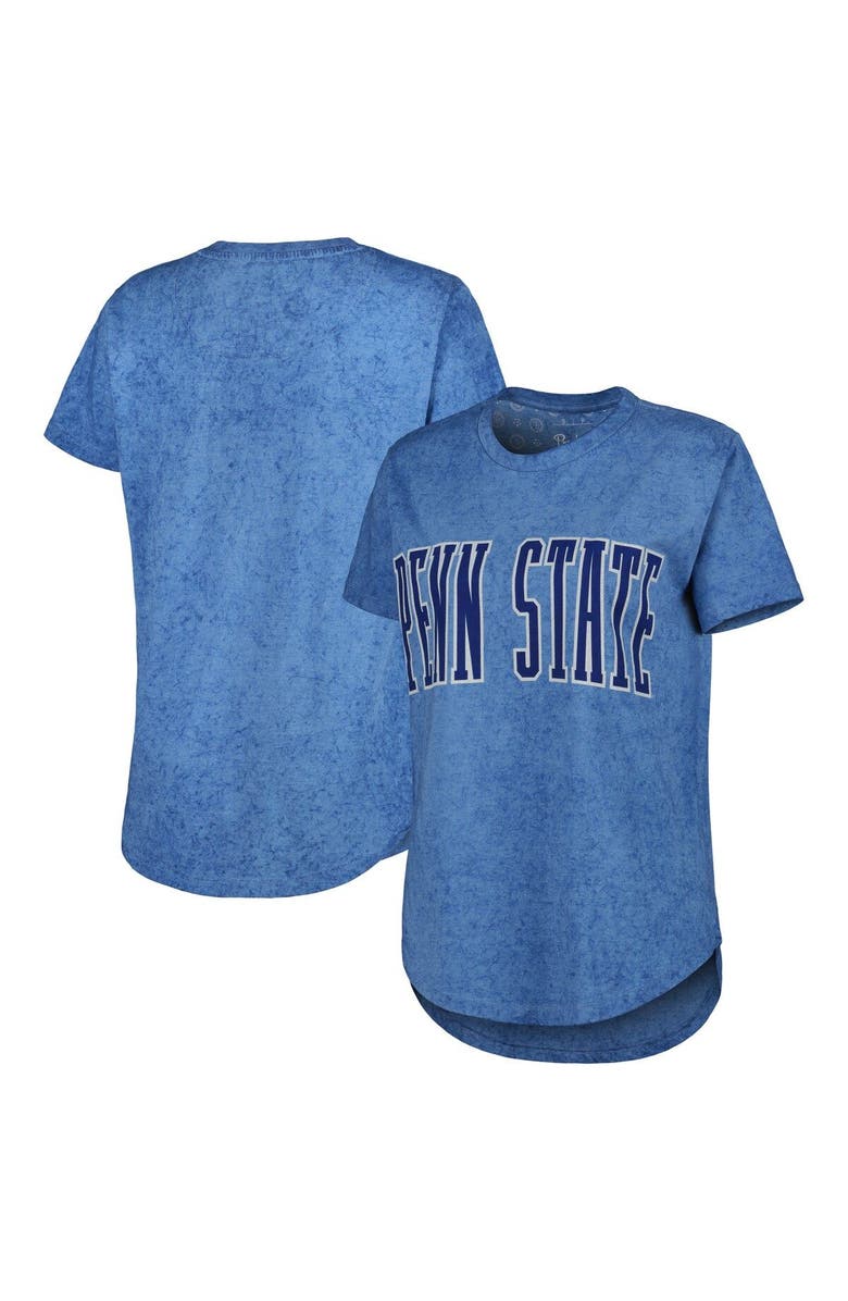 PRESSBOX Women's Pressbox Navy Penn State Nittany Lions Southlawn Sun-Washed T-Shirt, Main, color, 