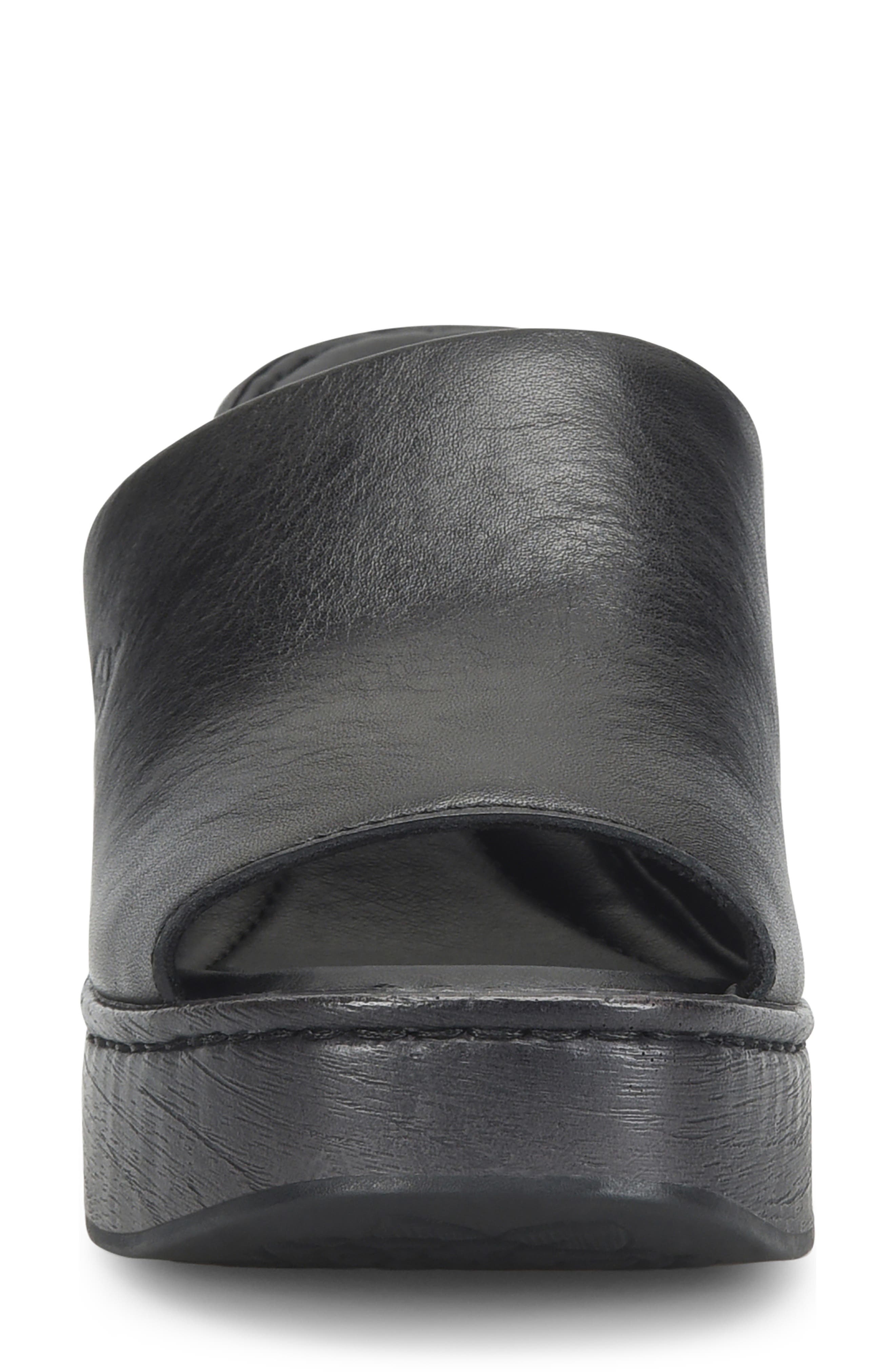 Børn Nix Platform Slide Sandal, Alternate, color, Black Leather