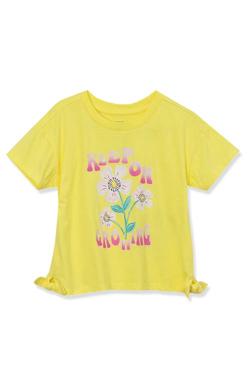 LANDS' END LANDS' END GIRLS SHORT SLEEVE SIDE TIE GRAPHIC TEE 