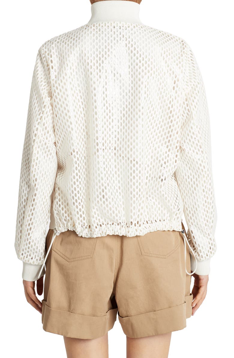 Moncler Pulcherrima Jacquard Mesh Jacket, Alternate, color, 