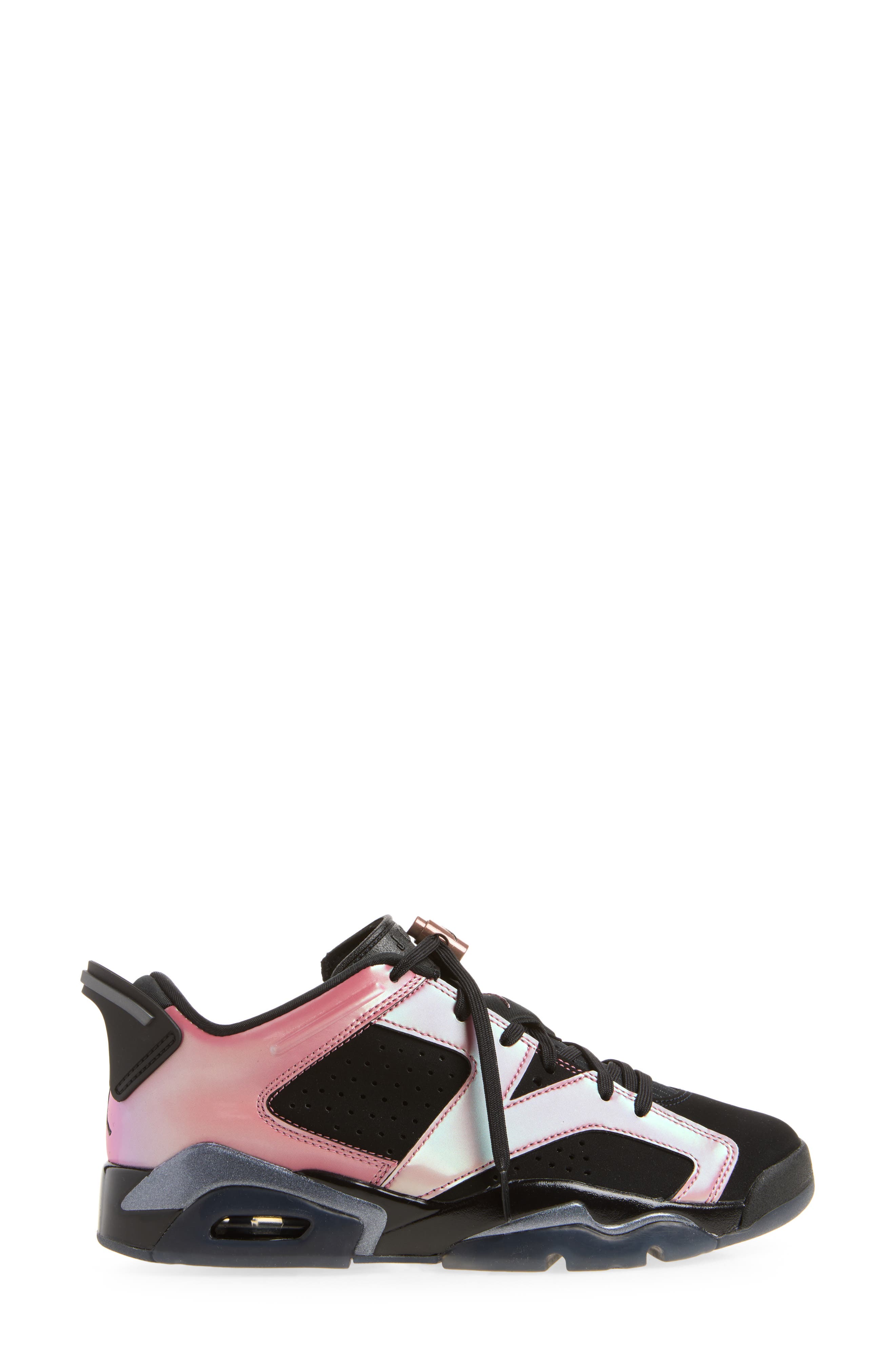 Air Jordan 6 Retro Low Sneaker, Alternate, color, BLACK/ DESERT BERRY/ BLACK
