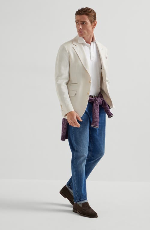 Brunello Cucinelli Leisure Fit Five-pocket Trousers In Blue