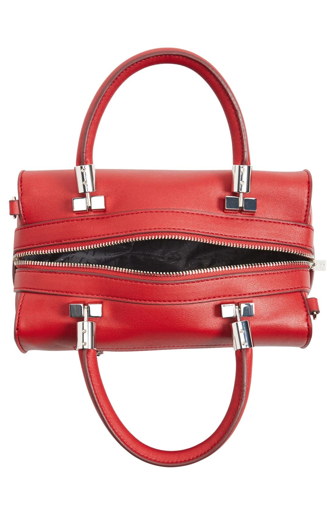 'Whitney' Faux Leather Crossbody Bag, Alternate, color, RED