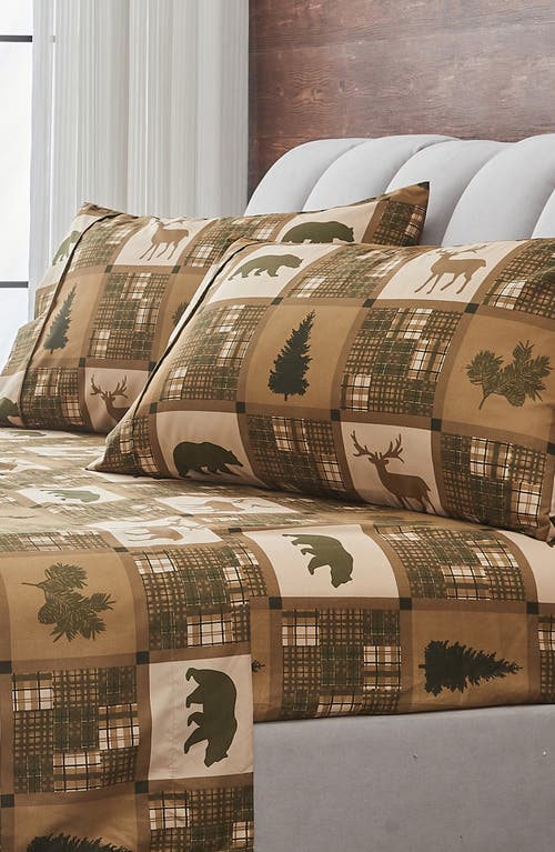 Woven & Weft Lodge Print 4-piece Microfiber Sheet Set