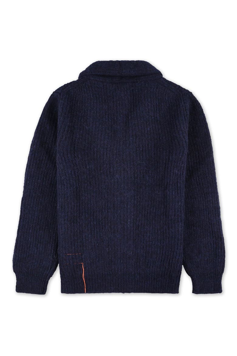 Alpaca Shawl Collar Cardigan, Alternate, color, Blue