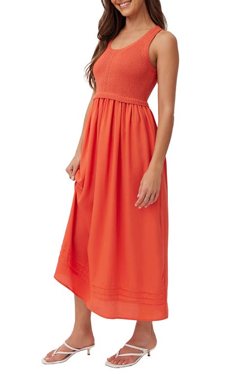 Bella Dahl Sleeveless Sweater Midi Dress In Animal Print