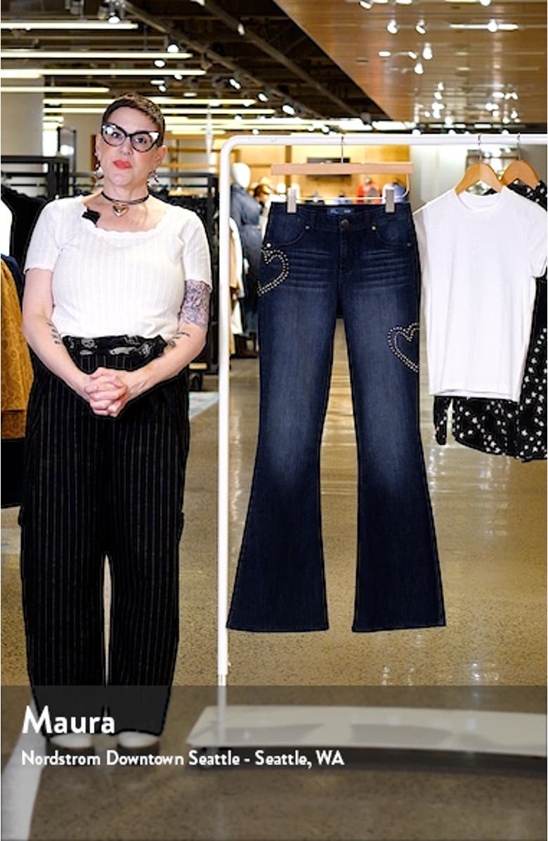 Heart Stud Flare Jeans, sales video thumbnail